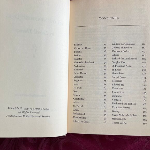 1959 The Vital Spark, 101 Outstanding Lives by Lowell Thomas, Vintage Book - Picture 5 of 10